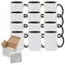 12 Pcs 15OZ El Grande Black Inside & Handle Sublimation Mugs With Foam Support Boxes
